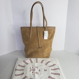 New Liffner Tall Sprout Suede Tote - Beige - MSRP $695